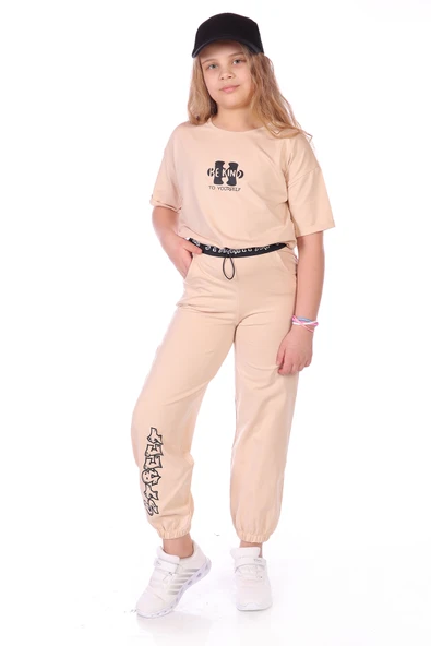 Toontoy Kız Çocuk Be Kind Baskılı Eşofman Takım - 6