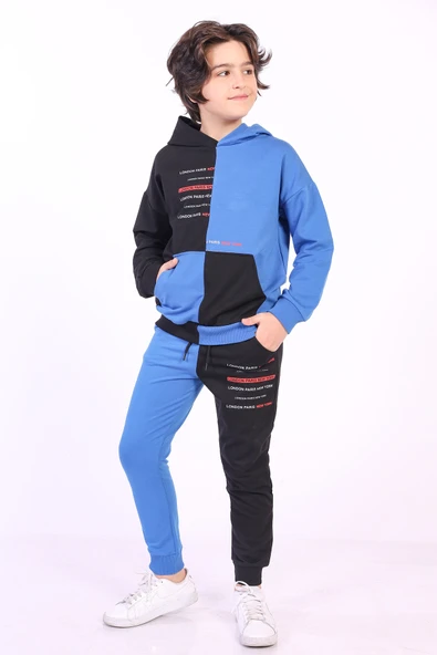 Toontoy Erkek Çocuk Kanguru Cepli Eşofman Takım - 3