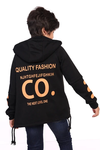 Toontoy Erkek Çocuk Kapüşonlu Baskılı Hırka - 8