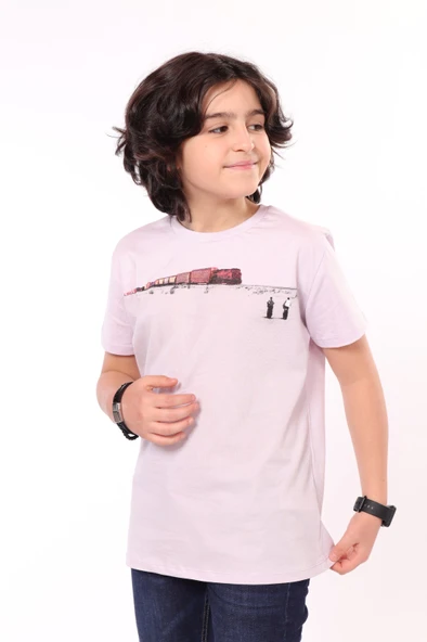 Toontoy Erkek Çocuk  Tren Baskılı Tişört