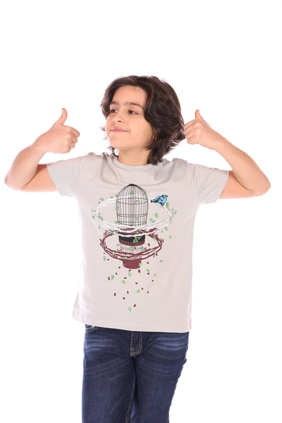 Toontoy Erkek Çocuk Kafes Baskılı Tişört