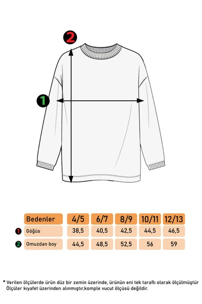 Toontoy Kız Çocuk Peluş Detaylı Baskılı Sweatshirt - 3