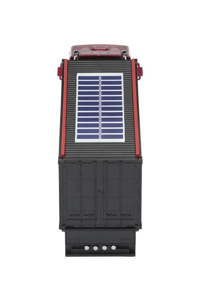 Torima D45 Kırmızı Tır Bluetooth Hoparlör FM-AUX-USB Destekli Güneş Enerjili Speaker - Resim 3