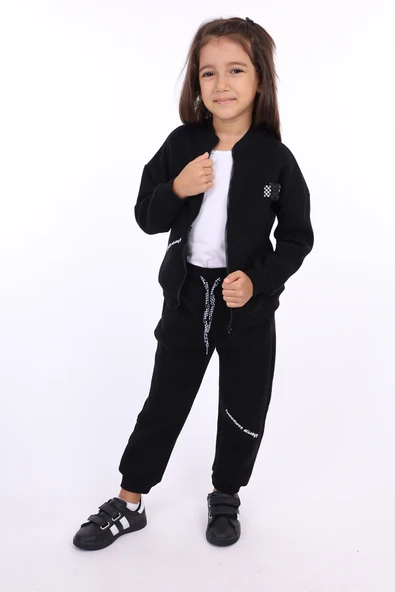Toontoy Kız Çocuk Nakışlı Eşofman Takım - 4