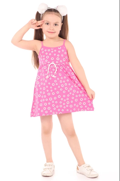 Toontoy Kız Çocuk Komple Baskılı Elbise - 3