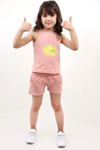 Toontoy Kız Bebek Baskılı Şortlu Takım - 3