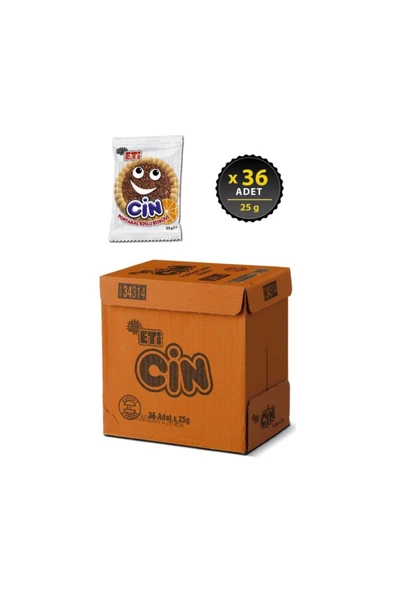 Eti Cin Bisküvi Portakallı 25 Gr X 36 Adet