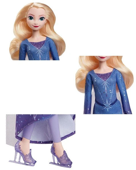 Disney Karlar Ülkesi Buz Pateni Temalı Elsa Bebek JBG53 - 4