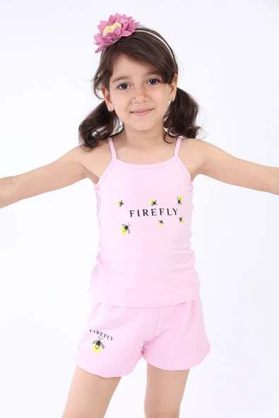 Toontoy Kız Bebek  Arı Baskılı Şortlu Takım - 7