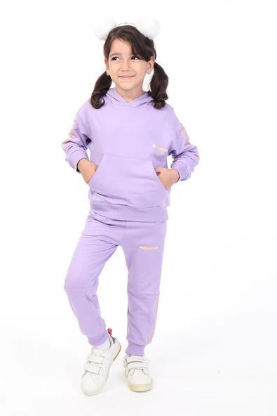 Toontoy Kız Çocuk Baskılı Eşofman Takım