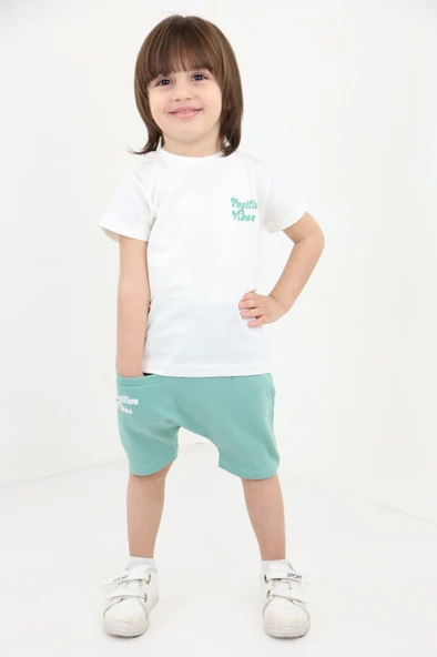 Toontoy Erkek Bebek Baskılı Şortlu Takım - 4