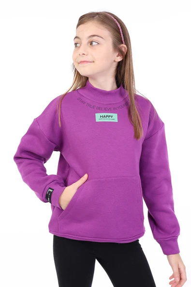 Toontoy Kız Çocuk Baskılı Sweatshirt - Resim 4