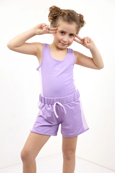 Toontoy Kız Çocuk Nakışlı Şortlu Takım - 5