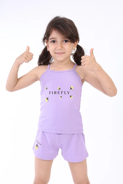 Toontoy Kız Bebek  Arı Baskılı Şortlu Takım - 4