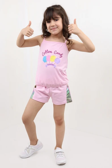 Toontoy Kız Bebek Baskılı Şortlu Takım - 11