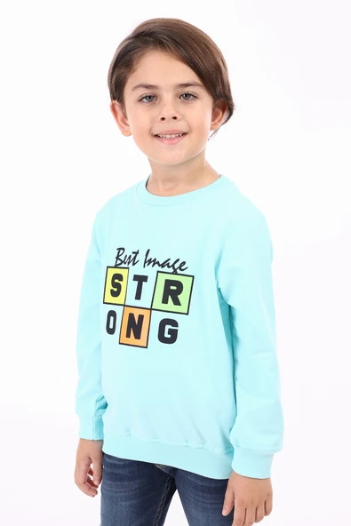 Toontoy Erkek Çocuk  Strong Baskılı Sweatshirt - 3