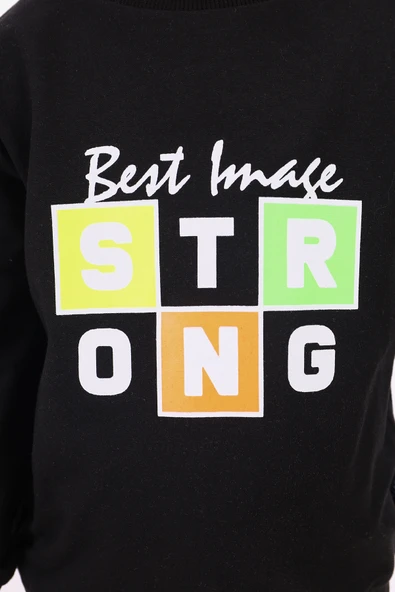 Toontoy Erkek Çocuk  Strong Baskılı Sweatshirt - 6