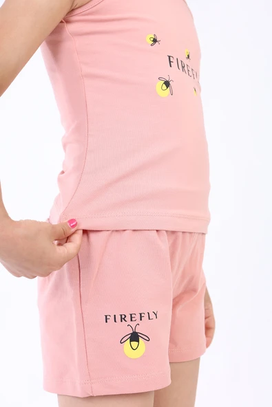 Toontoy Kız Bebek  Arı Baskılı Şortlu Takım - 2