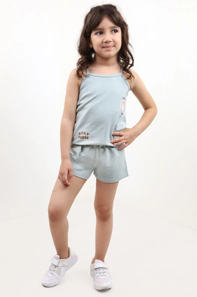 Toontoy Kız Bebek Baskılı Şortlu Takım - 6