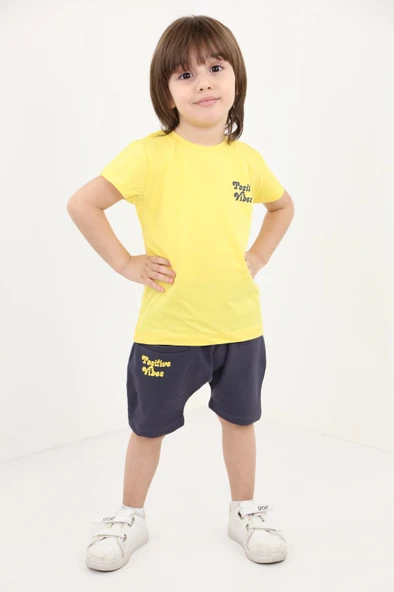 Toontoy Erkek Bebek Baskılı Şortlu Takım - 3