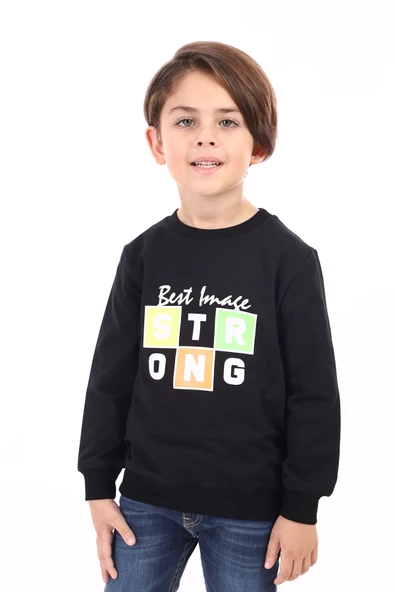 Toontoy Erkek Çocuk  Strong Baskılı Sweatshirt - 5