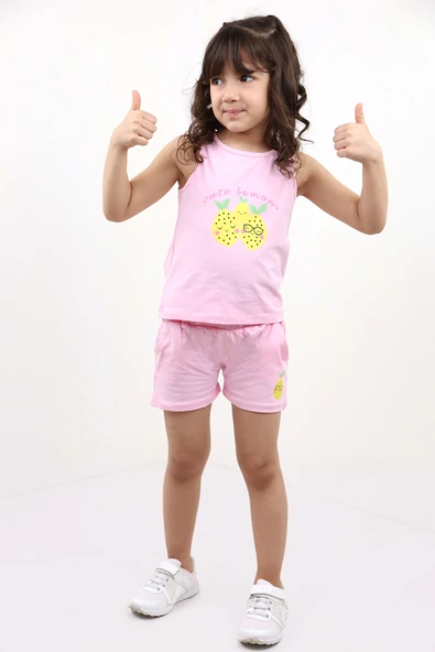 Toontoy Kız Bebek Baskılı Şortlu Takım - 5