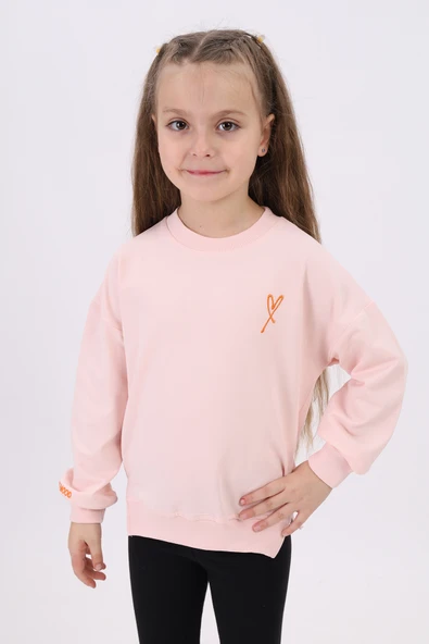 Toontoy Kız Çocuk Nakışlı Sweatshirt - Resim 4