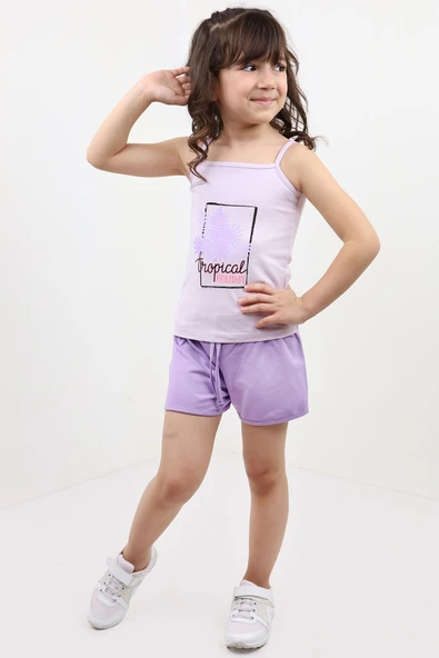 Toontoy Kız Bebek Baskılı Şortlu Takım - 5