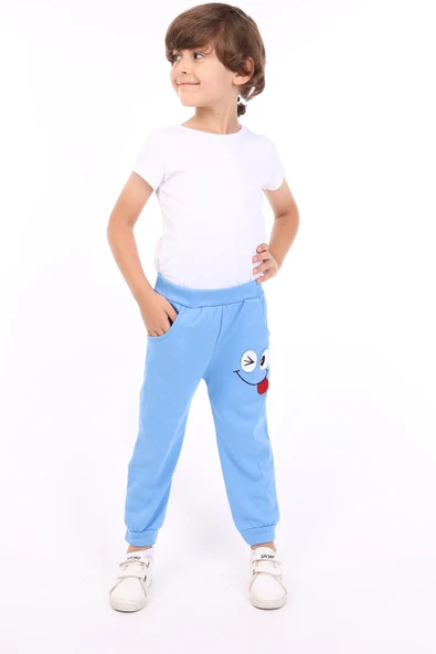 Toontoy Erkek Çocuk İki Yanı Cep Detaylı Nakışlı Eşofman Alt