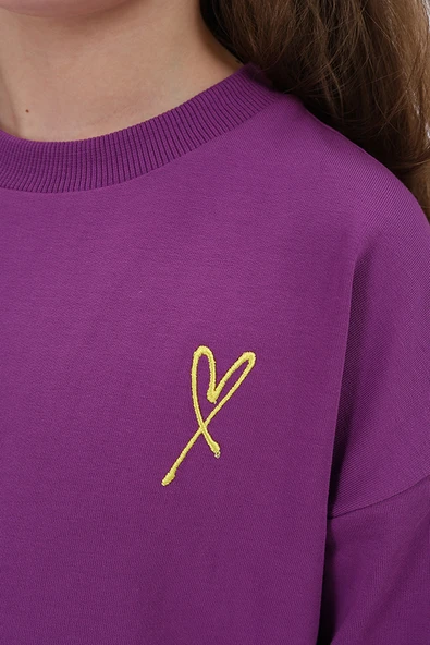 Toontoy Kız Çocuk Nakışlı Sweatshirt - Resim 9