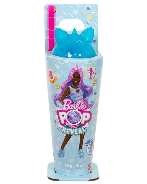 Barbie Pop Reveal Shake Serisi Mavi Unicorn JCN86