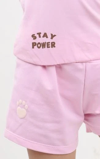 Toontoy Kız Bebek Baskılı Şortlu Takım - 2