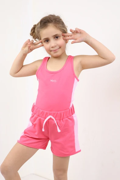 Toontoy Kız Çocuk Nakışlı Şortlu Takım - 6