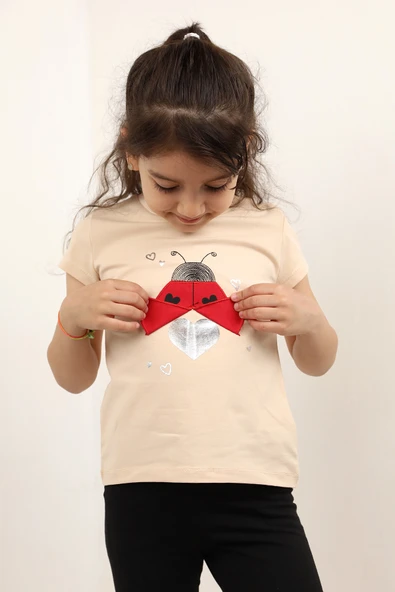 Toontoy Kız Bebek Baskılı Tişört