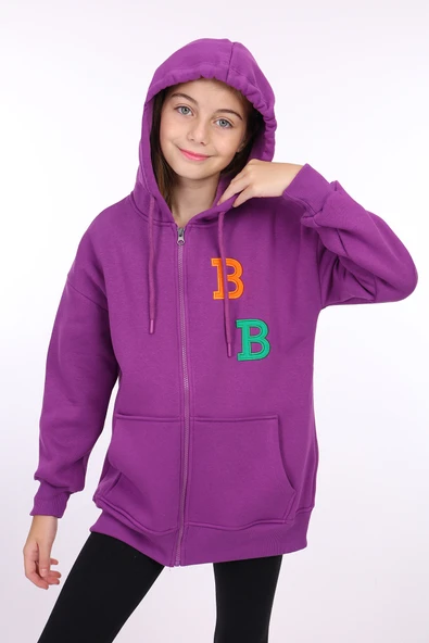 Toontoy Kız Çocuk Nakışlı Hırka