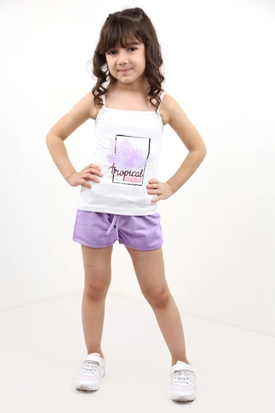 Toontoy Kız Bebek Baskılı Şortlu Takım - 4