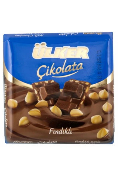 Ülker Bütün Fındıklı Çikolata Kare 60 gram (6 ADET) Toplam 360 Gt - 2