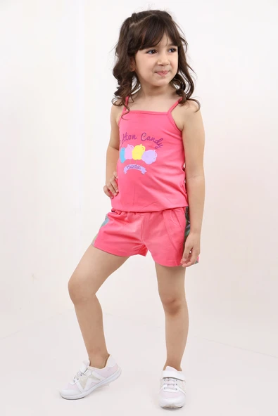 Toontoy Kız Bebek Baskılı Şortlu Takım - 4