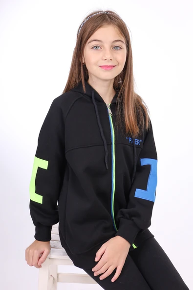 Toontoy Kız Çocuk Nakışlı Hırka - 4