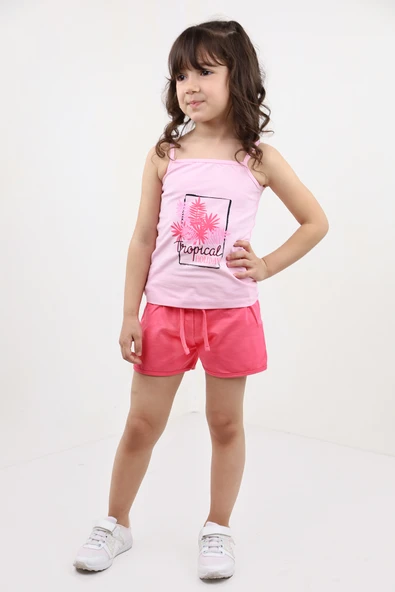 Toontoy Kız Bebek Baskılı Şortlu Takım - 6