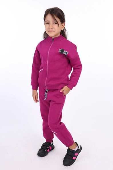 Toontoy Kız Çocuk Nakışlı Eşofman Takım