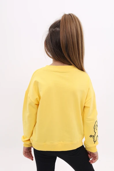 Toontoy Kız Çocuk Nakışlı Sweatshirt - 4