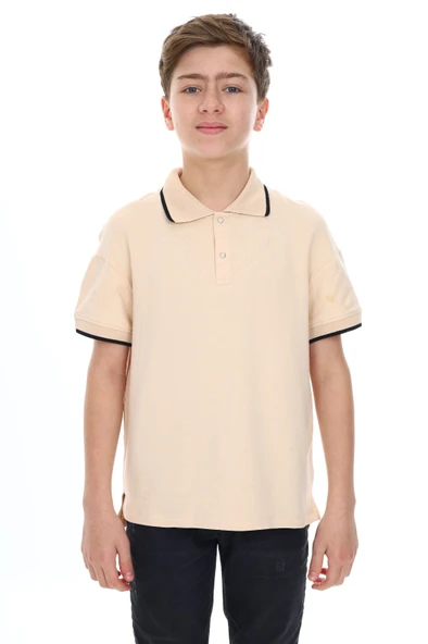 Toontoy Erkek Çocuk  Polo Yaka Kolu Baskılı Tişört - 9