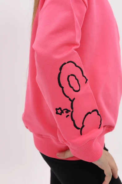 Toontoy Kız Çocuk Nakışlı Sweatshirt - 11