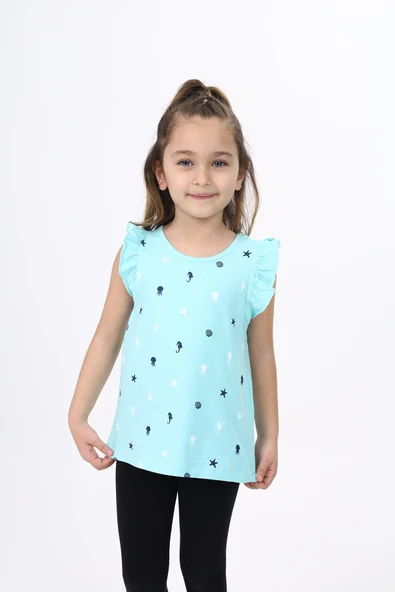 Toontoy Kız Çocuk Baskılı Atlet - 2