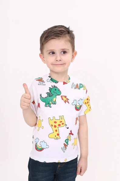 Toontoy Erkek Çocuk Baskılı Tişört - 9