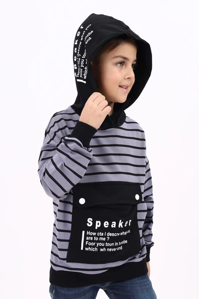 Toontoy Erkek Çocuk  Speaker Baskılı Sweatshirt - 9