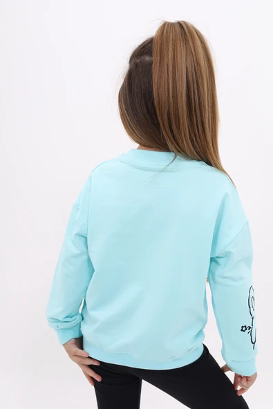 Toontoy Kız Çocuk Nakışlı Sweatshirt - 8