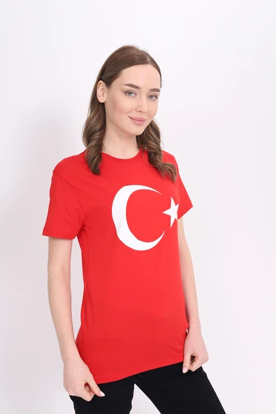 Toontoy Unisex Ay Yıldız Baskılı Tişört - 8