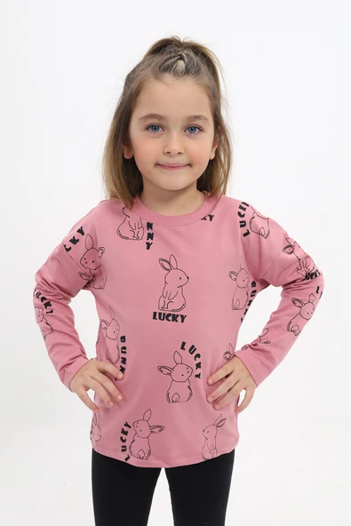 Toontoy Kız Çocuk Baskılı Sweatshirt